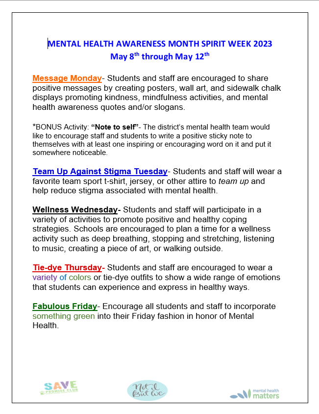  Mental Health Awareness Month